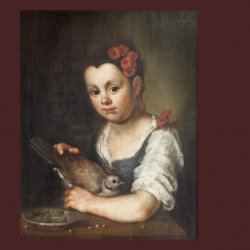 Dziewczynka z sierpówką, Johann Georg Ernst, 3. ćwierć XVIII wieku, Muzeum Piastów Śląskich w Brzegu (fot. Muzeum Piastów Śląskich w Brzegu)