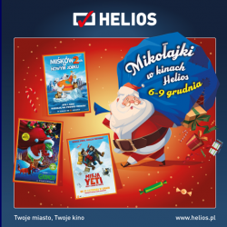 W kinie Helios, przez 3 dni będzie można spotkać się z Mikołajem i obejrzeć specjalne seanse (fot. mat. organizatora)