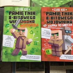 8-bitowy wojownik najpierw był wieśniakiem. Jak to się stało i bohaterem jakich przygód został - dowiecie się sięgając po dwa tomy książki Cube'a Kid'a (fot. Ewelina Zielińska/SilesiaDzieci.pl)
