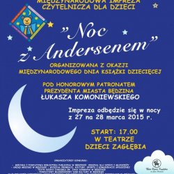 Międzynarodowa Impreza Czytelnicza "Noc z Andersenem" będzie obchodzona w Będzinie już 27 i 28 marca (fot. mat. organizatora)