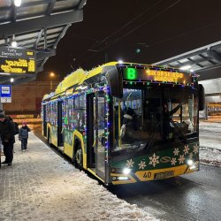 Świateczny trolejbus będzie kursował od 6 do 31 grudnia (fot. mat. TLT)