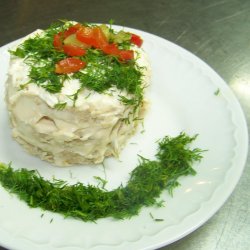 Torcik szwedzki, wykonany przez Adama Chodnickiego na warsztatach kulinarnych dla dzieci "Choinkowe całusy" (fot. materiały Cynamonu)