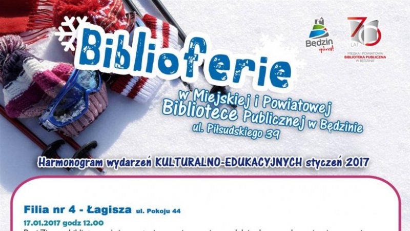 Bilbioferie to ciekawe zajęcia w Miejskiej Bibliotece Publicznej w Będzinie odbywające się w czasie ferii (fot. mat. organizatora)