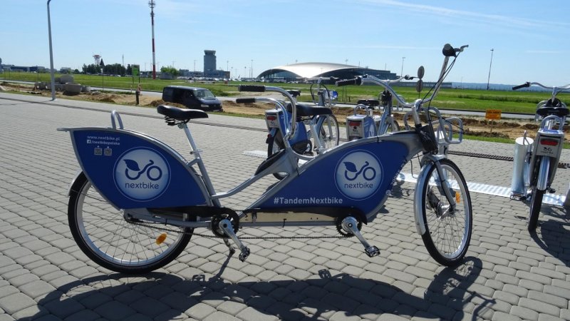 Tandemy to jedna z tegorocznych nowości w tyskim systemie wypożyczania rowerów (fot. mat. UM Tychy)