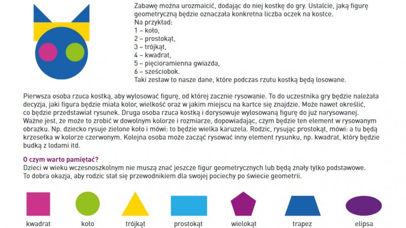 Pierwszą zabawą jest geometryczne rysowanie - można ją dowolnie modyfikować (fot. mat. koduj.gov.pl)