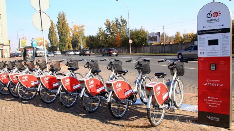 KajTeroz - Chorzowski Rower Miejski posiada 15 stacji i 150 rowerów (fot. UM Chorzów)