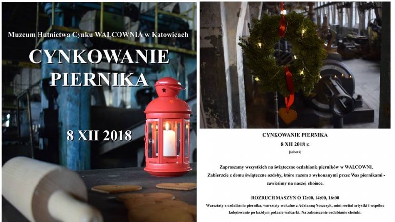 „Cynkowanie piernika" odbędzie się 8 grudnia w katowickiej Walcowni (fot. mat. organizatora)