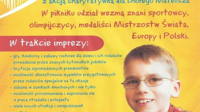 Dochód ze sportowego Dnia Dziecka zostanie przeznaczony na leczenie Mateusza Guzy (fot. mat. organizatora)