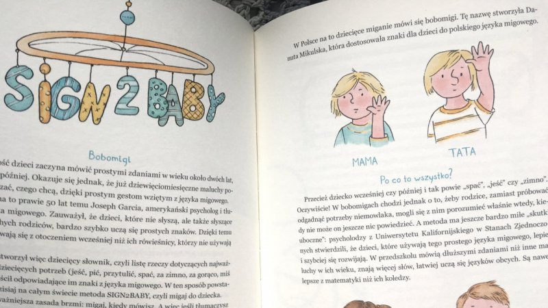 Dowiemy się też, że istnieje język migowy dla niemowlaków (fot. Ewelina Zielińska/SilesiaDzieci.pl) 