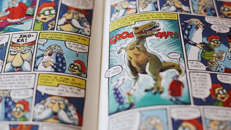 "Tymek i Mistrz" to krótkie komiksy zebrane w trzy tomy przez Kulturę Gniewu (fot. Ewelina Zielińska)