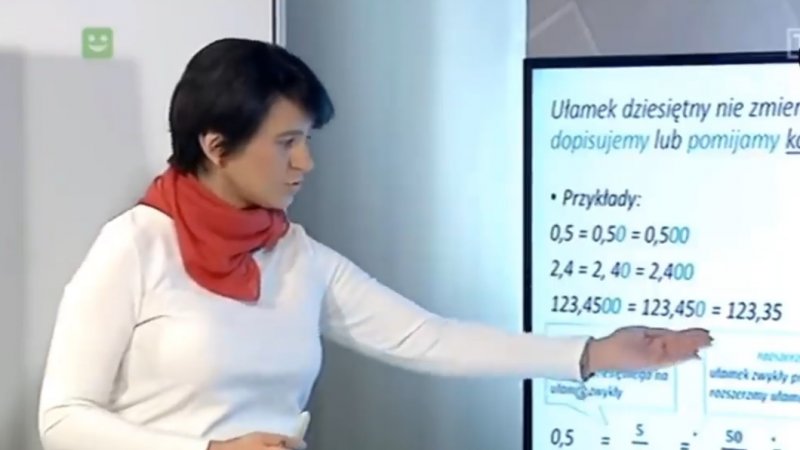 Lekcja matematyki z TVP (fot. mat. YouTube)