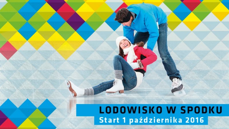 Ślizgawki na lodowisku w Spodku odbywać się będą codziennie (fot. spodekkatowice.pl)
