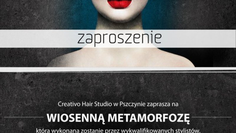 W naszym konkursie można wygrać zaproszenie na metamorfozę (fot. materiały  Creativo Hair Studio)