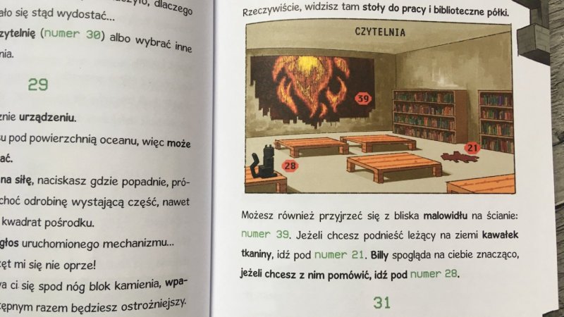 Drugą minecraftową propozycją jest escape book „Przeklęta MEGAświątynia” (fot. Ewelina Zielińska/SilesiaDzieci.pl)
