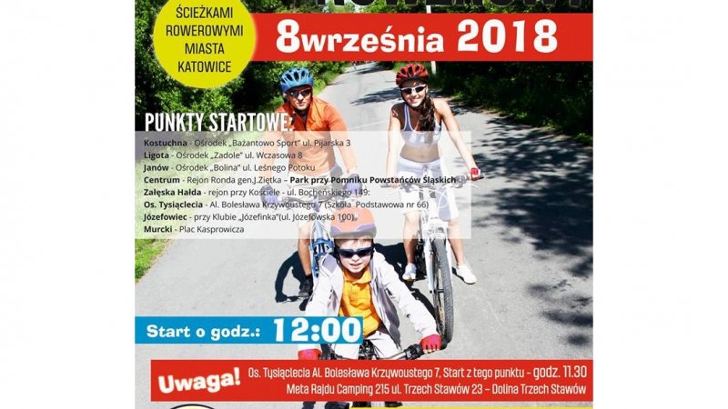 19. Rekreacyjny Rajd Rowerowy odbędzie się 8 września w Katowicach (fot. mat. organizatora)