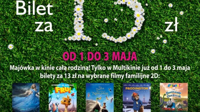 W długi weekend majowy za bilety na filmy animowane w Multikinie zapłacimy 13 zł (fot. mat. kina)