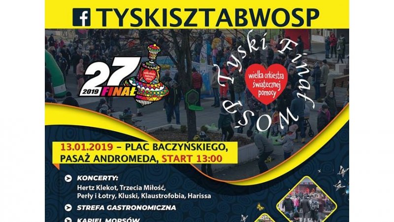 27. Finał WOŚP odbędzie się 13 stycznia na Placu Baczyńskiego w Tychach (fot. mat. organizatora)