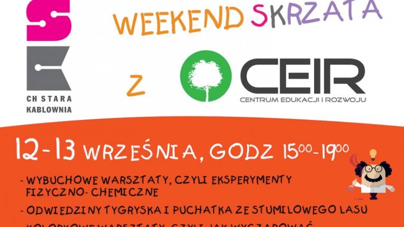 Weekend SKrzata to zabawy i warsztaty dla dzieci w CH Stara Kablownia (fot. mat. organizatora)