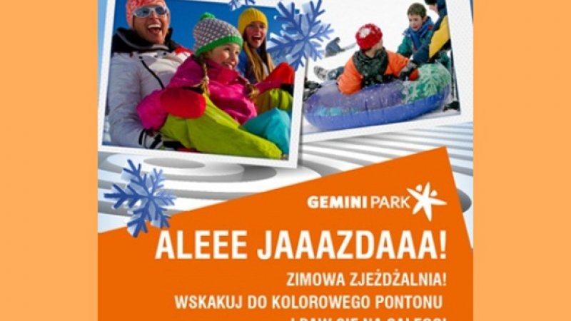 Z zimowej zjeżdżalni można korzystać w parku w Bielsku-Białej (fot. mat. prasowe)