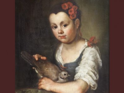 Dziewczynka z sierpówką, Johann Georg Ernst, 3. ćwierć XVIII wieku, Muzeum Piastów Śląskich w Brzegu (fot. Muzeum Piastów Śląskich w Brzegu)