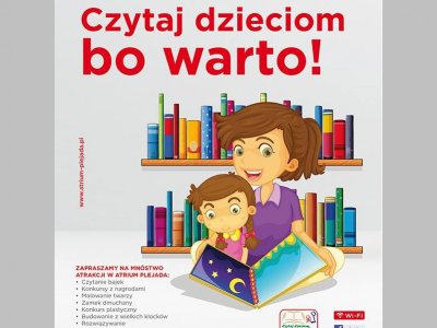 "Czytaj dzieciom, bo warto" to ogólnopolska akcja, która dotarła do 13 miast Polski (fot. mat. organizatora)