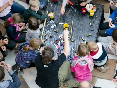 Dzieci zbudują śląskiego kolosa (fot. S. Szeląg)