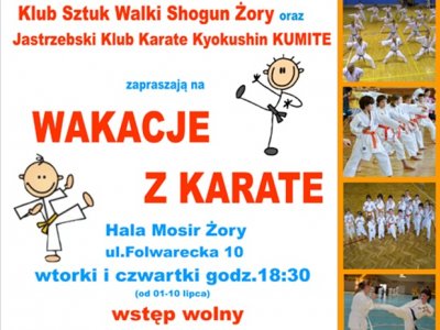 Na bezpłatne, wakacyjne lekcje karate zapraszają Klub Sztuk Walki „Shogun” oraz Jastrzębski Klub Karate Kyokushin „Kumite” (fot. materiały prasowe)