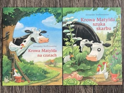 Seria o krowie Matyldzie to książki dedykowane kilkulatkom (fot. mat. Ewelina Zielińska/SilesiaDzieci.pl)