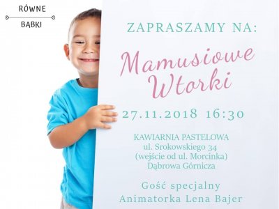 Pierwsze spotkanie z cyklu "Mamusiowe wtorki" odbędzie się 27 listopada w Dąbrowie Górniczej (fot. mat. orgazniatora)