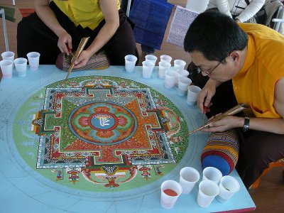 Mandala to motyw artystyczny występujący głównie w sztuce buddyzmu tantrycznego (fot. Ji-Elle/wikipedia)