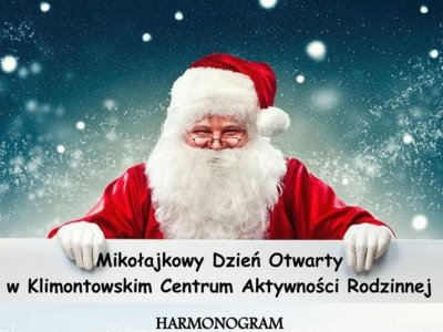 Mikołajkowy Dzień Otwarty w Klimontowskim Centrum Aktywności Rodzinnej zaplanowano na 8 grudnia (fot. mat. organizatora)