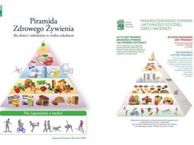 Po lewej - piramida żywieniowa z 2009 r., po prawej najnowsza - z 2016 r. (fot. IŻŻ)