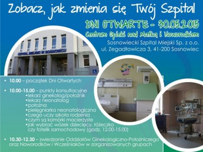 W ramach programu "Zobacz jak zmienia się Twój szpital" w Sosnowcu organizowany jest dzień otwarty (fot.mat. organizatora)