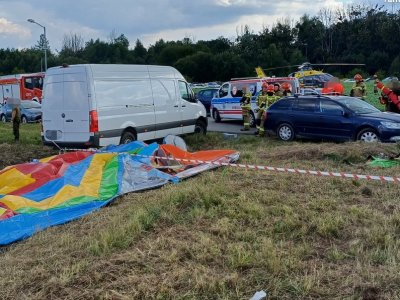 Do groźnego wypadku doszło 3 września (fot. mat. prasowe Policja Śląska)
