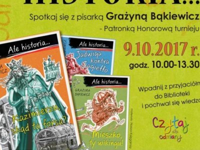 Turniej czytelniczy na temat książek z serii "Ale historia..." odbędzie się 9 października (fot. mat. organizatora)