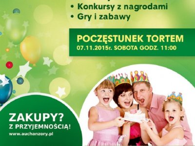 CH Auchan Żory zaprasza dzieci i rodziców na atrakcje urodzinowe  (fot. mat. organizatora)